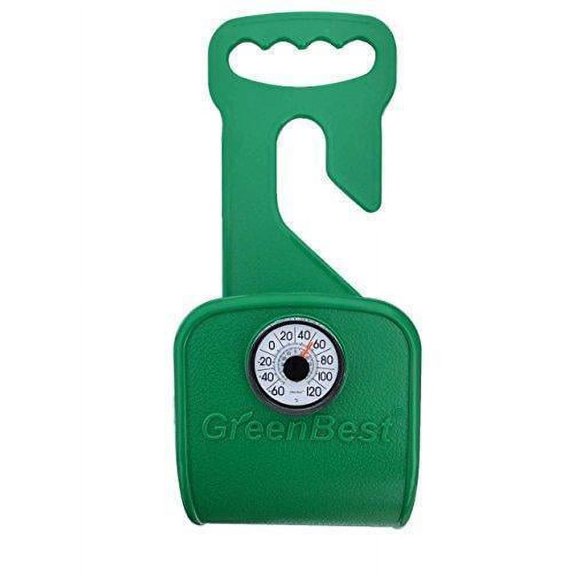 Garden-Hose-Hanger-Holder-Carrier-Durable-Rust-Free-Support-with-Thermometer