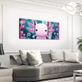 thumbnail image 3 of Hieng Cartoon Axolotl Canvas Wall Art for Living Room Bedroom Kids Salamander Cute Picture Wall Decor for Home Decor Bathroom Underwater World Painting, 3 of 6