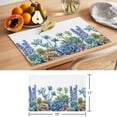 thumbnail image 6 of Retro Plant Placemats Set of 4, Vintage Country Watercolor Green Blue Leaf Plant Non-Slip Place Mats Washable Table Mats for Kitchen Dining Table Decorations Indoor/Outdoor, 6 of 9