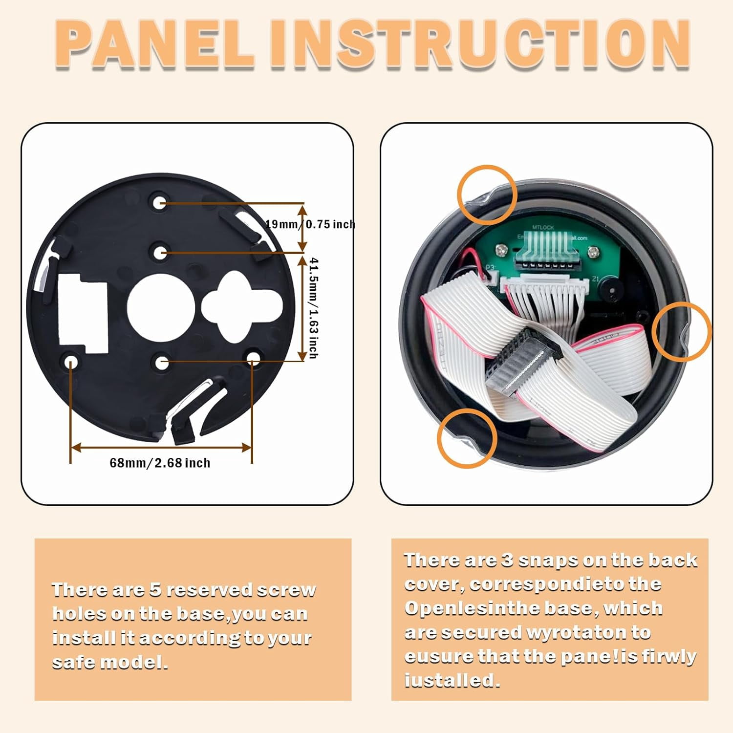 Wah Lin Parts Replacement Lock for Gun Safe