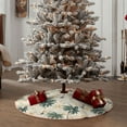 thumbnail image 6 of Halloween Christmas Tree Skirt - Palm tree_AC 48 Inches Christmas Tree Skirt for Halloween Holiday Indoor Home Christmas Tree Decorations with Three Ribbons, 6 of 7
