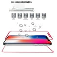 thumbnail image 5 of iPhone X Front and Back Screen Protector, Mignova Front + Back Rear [9H Hardness 0.26 mm 2.5D] Premium Ultra-Clear Anti Scratch/Bubble Free Tempered Glass Case Cover for iPhone X (Red), 5 of 5