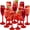Red, variant on 12 count Champagne Flutes 5.4OZ Plastic Champagne Glasses Glasses Plastic Goblets for Parties Mimosa Bar Glasses Stemmed Drinking Cups for Wedding Celebration Christmas Birthday Bride (Clear Red)