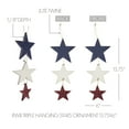thumbnail image 3 of VHC Brands Patriotic RWB Triple Hanging Stars Ornament 13.75x6, Independence Day Decor, Star Design, MDF Ornament, Star Shape, Americana, Faded Blue, 3 of 6