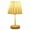 C, variant on Matoen Bedside Table Lamp for Bedroom Nightstand, Small Lamp Plugged in, Wood Base Round Flaxen Fabric Shade for Living Room, Office