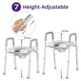 thumbnail image 3 of KEKOY Bedside Commode for Seniors, Commode Chair with Arms and Padded Seat , FSA HSA Eligible 400lb Easy Assembly Toilet Chair , Adjustable Raised Toilet Seat with Handles, 3 of 9