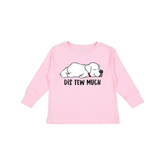 Inktastic Napping Dis Tew Much Great Pyrenees Boys or Girls Long Sleeve Toddler T-Shirt