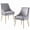 Gray, variant on Dining Chairs Set of 2, Velvet Upholstered Modern Dining Chair with Elegant Gold Metal Legs, Mid-Century Dining Room Chair for Living Room White)