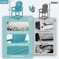 thumbnail image 5 of OTSUN Tall Modern Adirondack Chair, All Weather HDPE Bar Height Adirondack Stools Widened Durable Design for Porch Patio Yard Lawn Fire Pit Bistro Basement Indoors & Outdoors, 5 of 7