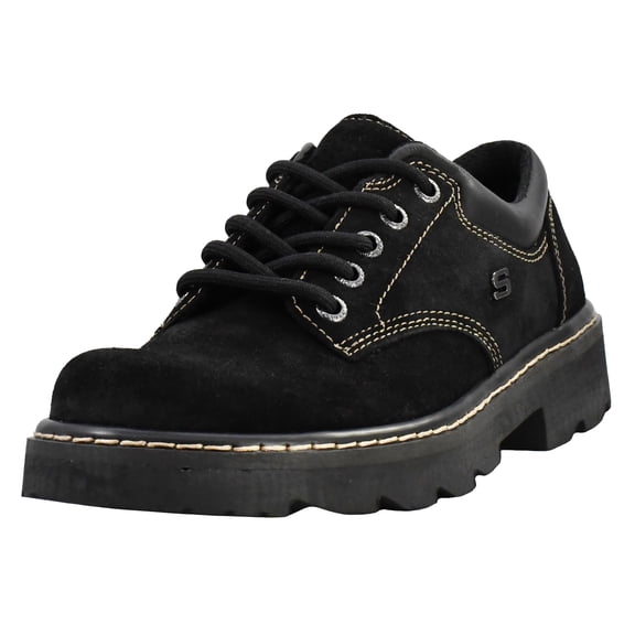 Skechers Womens Casual Shoes Parties-Mate Oxford Formal Shoes Cushioned Insole Flexible Outsole Padded Collar Leather Lace Up