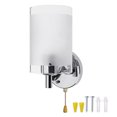 thumbnail image 3 of Lámpara LED de pared moderna de vidrio decorativo E27 85-265V - blanco, 3 of 9