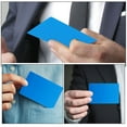 thumbnail image 3 of Raindrops 100Pcs Blank Blue Metal Business Card Blanks with Smooth Surface and Rounded Corners, 3 of 8
