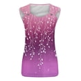 thumbnail image 4 of V Neck Tank Tops for Women Vintage Floral Print Shirt Dressy Casual Sleeveless Blouses Womens Going Out Summer Tank Tops, 4 of 5