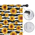 thumbnail image 4 of Blackout Kids Curtains,Black White Stripe Sunflower Pattern Childrens Insulated Curtains Set Of 2,Bedroom Essentials,Toddler Room Decor 42"x54", 4 of 5
