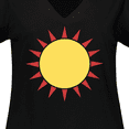 thumbnail image 4 of Inktastic Cute Sun Women's Plus Size V-Neck T-Shirt, 4 of 5