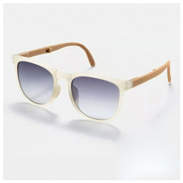 Retro Vintage Sunglasses UV400 Protection Foldable Big Square Frame