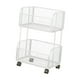 thumbnail image 2 of Cesta de frutas para cocina, carrito de almacenamiento de cocina con ruedas, contenedores de almacenamiento apilables Blanco, 2 of 9