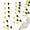 Yellow Black White, variant on 100 Ft Blue Dark Blue and White String Flags Pennant Banner Hanging DIY Triangle Bunting Blank Banners for Grand Opening,60 Flags
