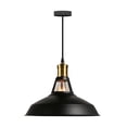 thumbnail image 1 of Hierro industrial E27 Lámpara colgante Lámpara de cocina Retro Pantalla colgante (Negro) Lamparas Tmvgtek Para estrenar, 1 of 8