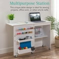 thumbnail image 5 of Best Choice Products Sewing Machine Table & Desk w/ Craft Storage and Trays - Gray, 5 of 8