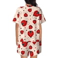 thumbnail image 3 of Xecao Red Ladybug print Swimsuit for women, Summer-ready, sporty style.Quick-dry fabric. Many sizes & colors., 3 of 9