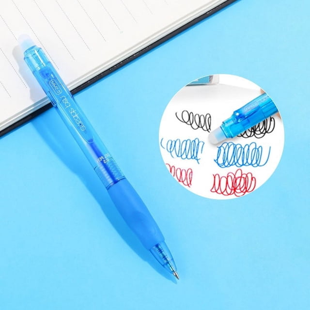 12 Colors Retractable Erasable Gel Pens (0.5mm) Make Mistakes Disappear, Premium Comfort Grip for Drawing Writing Planner and School Supplies 5ml