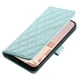 thumbnail image 5 of For Oppo Reno12 F 4G Wallet Case Rhombus Grid PU Leather Phone Cover - Green, 5 of 5