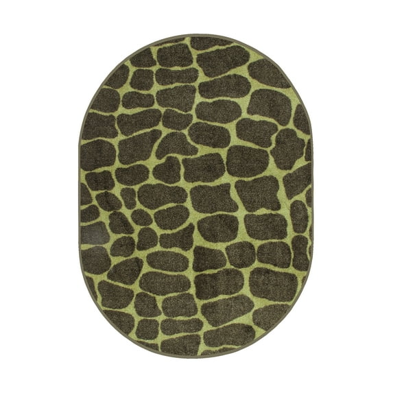 Furnish My Place Giraffe Tree Topper Area Rug for Living Room, Dining Room, Kitchen, Bedroom, Made in India - 12' x 20' Oval