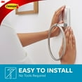 thumbnail image 4 of Command Bath Satin Nickel Towel Ring, 1 Towel Ring, Holds 5 lbs, 2 Strips, Adhesive Mount, 4 of 12