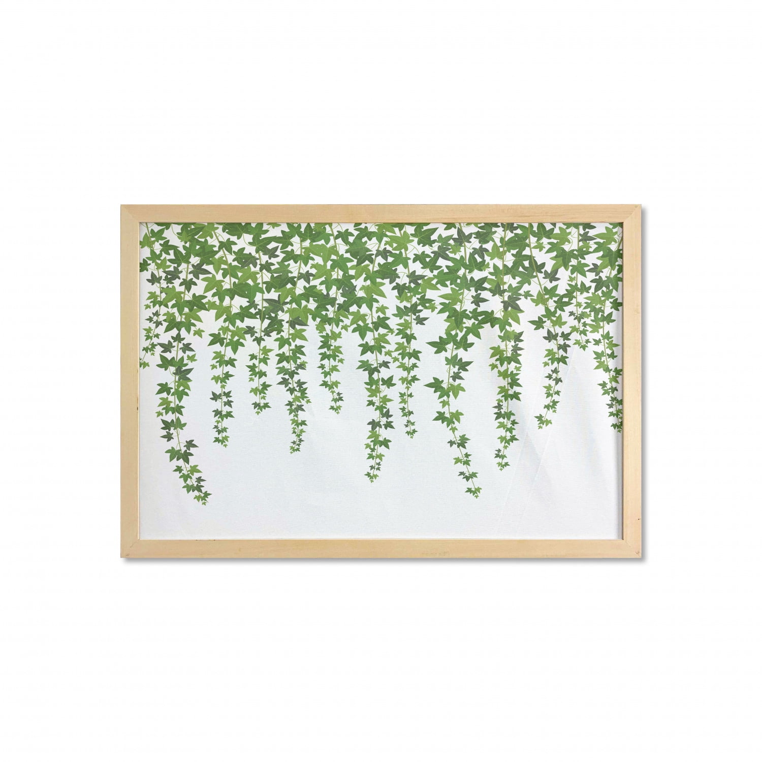 Vines Wall Art with Frame, Garden Theme Plant Grape Leaves Ivy Illustration, Printed Fabric ...