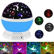 Upgraded Version Remote-Controlled Romantic Rotating Spin Music Starry Sky Night Light Projector Children Kids Baby Sleeping Night Light