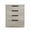 Gray, variant on Garvee Chest of Drawers with 4 Drawers, 30.3 x 15.4 x 36.1", Walnut