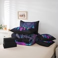 thumbnail image 6 of Castle Fairy Boys Girls Feather Dreamcatcher Bedding Comforter Set 7-Piece,Bohemian Boho Mandala King Bedding Sets,Abstract Gradient Ultra Soft Bed Sheets,Luxury Bedroom Decor,Reversible, 6 of 8