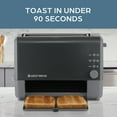 thumbnail image 5 of West Bend QuikServe Compact 2-Slice Toaster with Extra Wide Slots and Cool Touch Exterior, in Black (77224), 5 of 12
