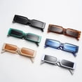 thumbnail image 5 of Gafas de sol rectangulares pequeñas de moda para mujeres y hombres, estilo vintage cuadrado, 5 of 5