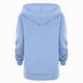 thumbnail image 4 of TOWED22 Girls Hoodie Sweatshirt Full Zip Up Casual Solid Long Sleeve Jacket Kids Lightweight Outwear with Pockets,Sky Blue,3-4 Y, 4 of 4