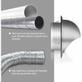 thumbnail image 5 of Rejilla de Ventilación Redonda de Acero Inoxidable con Boca y Lamas Antiinsectos, Rejilla de Ventilación (100 mm) para Pared Exterior, Ideal para Baño, Aire Acondicionado, Cocina, 5 of 5