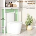 thumbnail image 4 of HOMCOM Over The Toilet Storage Cabinet, Bathroom Organizer, White, 4 of 10