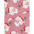 thumbnail image 6 of Suealasg Christmas Kids Girls Overalls, Santa Claus Print Striped Flare Pants Clothes for Casual Daily, 6 of 7