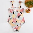 thumbnail image 4 of Hellosay One Piece Swimsuits for Girls Halter Bathing Suit Padded Smocking Beachwear Star Beach Swimwear Size 13-17 Pink, 4 of 9