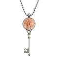 thumbnail image 1 of Pintura al Oleo Arte Bodegon de flores de verano Colgante Collar Vintage Llavero Plata Joyas Unbranded M, 1 of 3