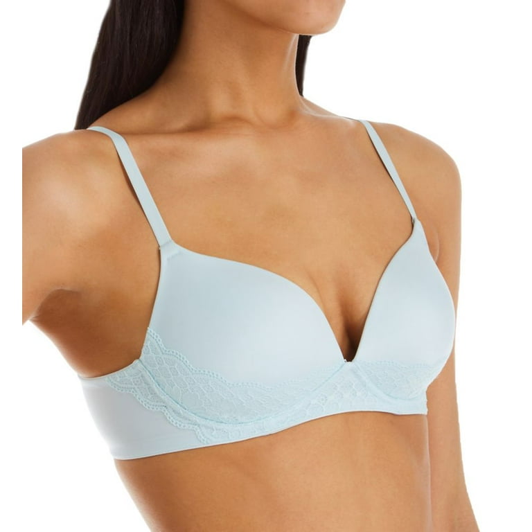 Women's Lily Of France 2172205 Your Perfect Lift Wirefree T-Shirt Bra (LC  Clear Waters 34C) 
