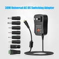 thumbnail image 2 of 30W Universal AC to DC Power Supply Adapter with 5V 2.1A USB Port  AC Plug-in Power  3V to  Adjustable Output Voltage with 8 DC Adapter Tips for Household Electronics, 2 of 7