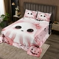 thumbnail image 2 of Erosebridal Ensembles de Courtepointe Fantôme de Rêve pour Lit Simple, Ensembles de Couvre-Lit Citrouille de Dessin Animé Taille Simple, Courtepointe Réversible Princesse d'Halloween, Décoration de Chambre Respirante, 2 Pcs, 2 of 6