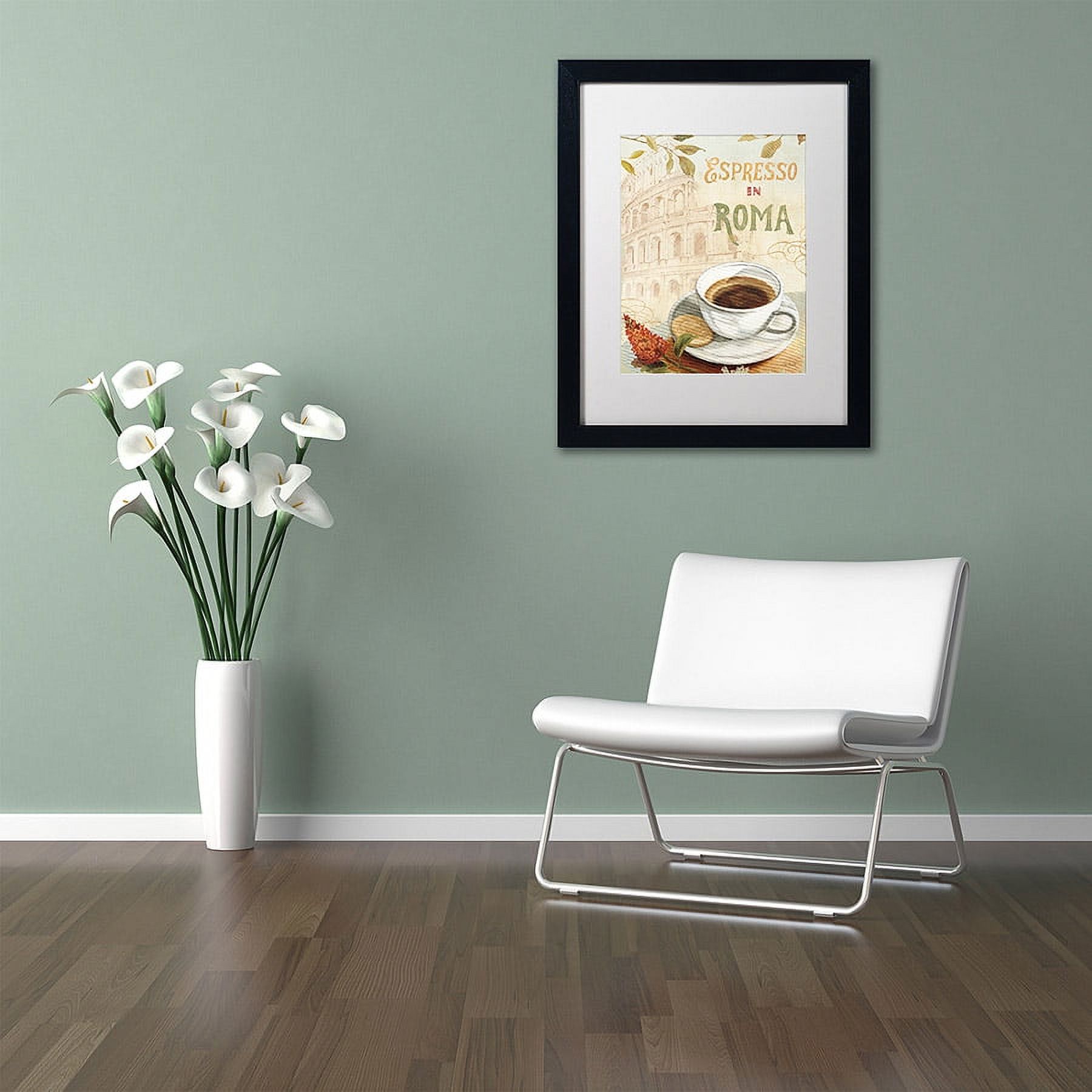 Trademark Fine Art "Cafe in Europe III" Canvas Art by Lisa Audit, White Matte, Black Frame