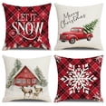 thumbnail image 1 of Monstrate Funda de almohada de Navidad de 4 piezas con cremallera para fiesta, funda de almohada de Navidad, decoración protectora, adorno para Kits de decoración para fiestas, 1 of 6