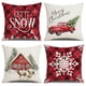 thumbnail image 1 of Kearding 4 piezas funda de almohada de Navidad cremallera fiesta Navidad funda de almohada Protector decoración hogar dormitorio sala de estar Kits de decoración para fiestas, 1 of 6