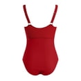 thumbnail image 5 of Leey-World Tummy Control Swimsuits for Women Slimming One Piece Bathing Suit Retro Ruched Push Up Vintage Padded Swimwear Onepiece Swimsuit Women(Red,M), 5 of 7