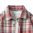 thumbnail image 4 of YYDGH Men's Button Down Shirt Long Sleeve Plaid Flannel Shirt for Men Soft Lapel Fall Shacket Casual Regular Fit Shirts, 4 of 4