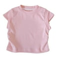 thumbnail image 2 of Zanarzt Girls Casual Summer Tops Girls Toddlers' Short Sleeve Graphic T Shirts Crewneck Kids Tee Tops Girl Clothes Outifit Pink,8-9 Years, 2 of 4